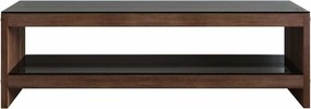 Comoda TV TV301, nuc, lemn/sticla, 140x40x45 cm