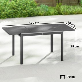 Outsunny masă extensibilă pentru exterior masă de grădină masă de prânz | Aosom Romania