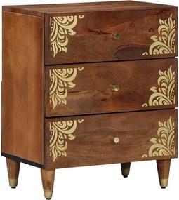 vidaXL Dulap de noapte Maro miere 50 x 33 x 62 cm Lemn de mango solid