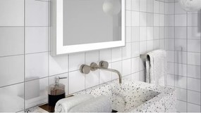 Oglinda reversibila dreptunghiulara LED Dubiel Vitrum Logan Black 60x80 cm