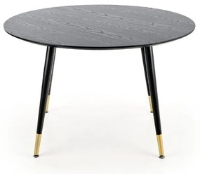 Masa de bucaterie Embos, negru / auriu