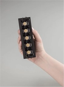 Corp incastrabil tavan fals cu 5 spoturi LED SWAN negru NVL-9232127