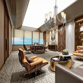 Lustră pe lanț GINA 5xE27/60W/230V crom