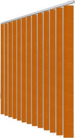 Jaluzele verticale 127mm Cora 5008 Caramiziu – la comandă, montaj pe tavan