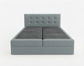 Pat tapițat boxspring DIRELIS TRINITY 140x200 cm gri Saltea: Saltea cu arcuri Bonell