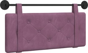 vidaXL Cap de pat suspendat Pe perete Violet 110 x 55 x 5 cm Catifea