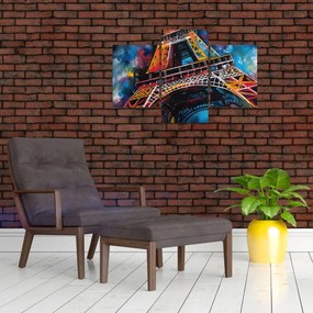 Tablou - Pictură a Turnului Eiffel II. (90x60 cm)