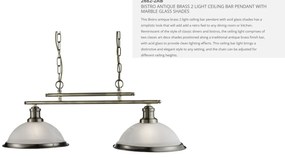 Lustra suspendata design clasic Bistro 2L alama antique 2682-2AB SRT