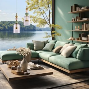 Lustră LED pe cablu ARTE LED/12W/230V d. 13 cm alamă