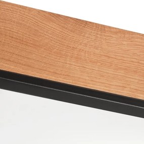 Plafonieră OAK SQUARE 4xE27/15W/230V 48x48 cm stejar/negru