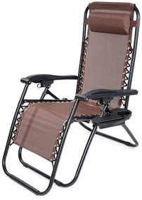 Scaun de plajă pentru grădină 4Home Relax, maro