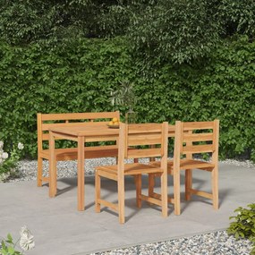 3157194 vidaXL Set mobilier pentru grădină, 4 piese, lemn masiv de tec