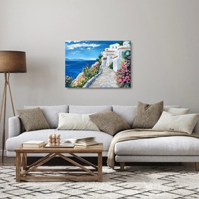 Tablou pe sticlă - Alee lângă mare (70x50 cm)