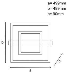 Plafonieră LED dimabilă, 70W/230V, 3000-6500K, cu telecomandă