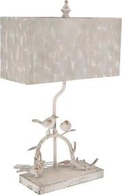 Lampa Shabby Chic Birds metal si rasina h 63 cm