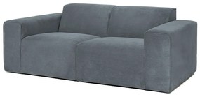 Canapea gri cu tapițerie din catifea reiată 202 cm Sting – Scandic