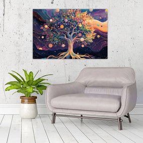Tablou – Arbore violet plin de energie (90x60 cm)