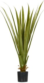 HOMCOM Plantă artificială tip agave în ghiveci, înălțime 90 cm, 16 frunze, interior și exterior, realism ridicat | Aosom Romania