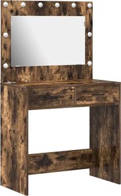 vidaXL Masă de Machiaj Stejar fumuriu 78,5 x 41 x 135 cm Lemn compozit