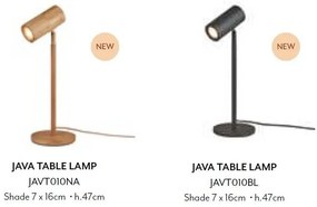 Lampa de masa Eco din Bambus Java GU10, negru