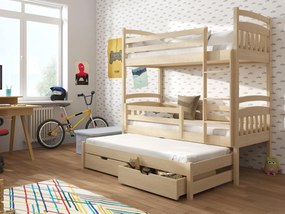 Pat etajat pentru copii 90 cm Anie (Pin). 615010