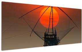 Tablou - Răsărit, Lacul Pakpra (120x50 cm)