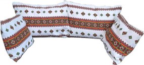 Set 4 perne decorative Casa Gino®, 2 perne 70X50, 2 perne 40X40, pentru living, bucatarie si dormitor, bumbac 100%, Motive traditionale Clasic