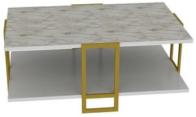 Măsuță de cafea Polka White and Gold