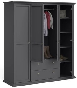 Șifonier gri 181x201 cm Paris – Tvilum