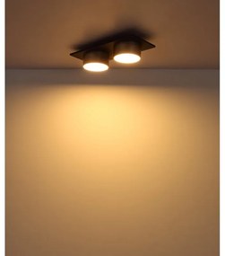 Plafoniera LED negru sampanie RAYMOND 2L