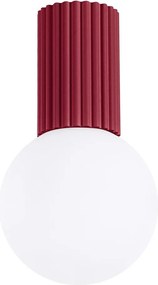 Plafonieră burgundy cu abajur din sticlă ø 12 cm Orbital – Sollux