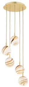Lustra cu 5 pendule design minimalist Aruba