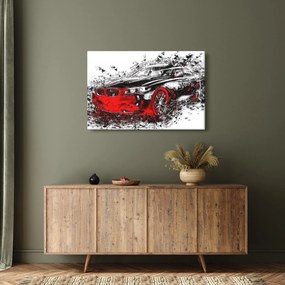 Tablou - Mașina pictată în acțiune (90x60 cm)