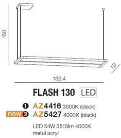 Lustra LED reglabila design modern Flash 130