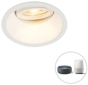 Spotlight inteligent incastrat alb cu WiFi GU10 reglabil - Alloy