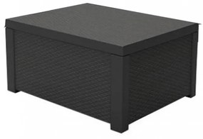 Set de mobilier de grădină Corfu Box set, culoare grafit, cu pernă gri deschis
