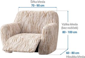 Gaico Huse bielastice UNIVERSO NOU bej cu dungi fotoliu de relaxare (l. 70 - 90 cm)