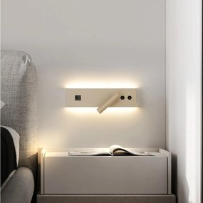 Brilagi-LED Aplică spot de perete cu port USB NOCTIS LED/3W/230V+LED/9W bej