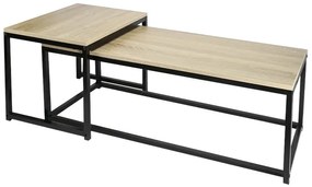 Set 2 buc măsuțe cafea Hustler Typ 2 (Stejar sonoma + negru). 1075388
