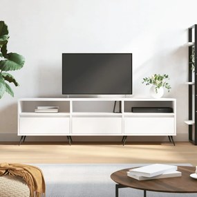 831252 vidaXL Comodă TV, alb, 150x30x44,5 cm, lemn prelucrat