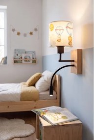 Brilagi - Lampă LED Flex. BOBO WOOD 1xE27/25W/230V + LED/3W stejar/negru/alb/motiv animal.