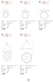 Lustră LED dimabilă pe cablu Redo 01-2676 ICONIC LED/60W/230V d. 78 cm auriu