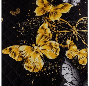 Cuvertura de pat GOLD BUTTERFLY negru Dimensiune: 220 x 240 cm
