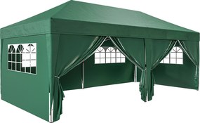 Outsunny Pavilion aprox. 6x3 m Stabil Rezistent la iarnă Pop-up Pavilon pliabil cu fereastră Ușă cu fermoar Panouri laterale Protecție UV | Aosom Romania