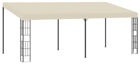 vidaXL Pavilion de perete, crem, 3 x 6 m, material textil