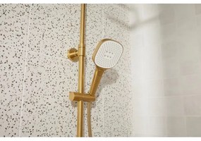 KFA Armatura 5756-910-31 - Set de duș MALAGA cu baterie termostatică, finisaj auriu periat