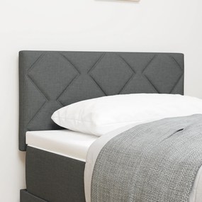 vidaXL Tăblie cap cu lumini cu bandă LED Ajustabil Gri 80 cm țesătură