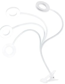 Solight WO66-W - Lampă de birou LED dimabilă cu clemă, 8W, 230V, 3000/4000/5000K, albă