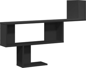 vidaXL Raft de perete, negru, 100x15x70 cm, lemn prelucrat