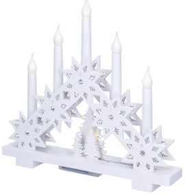 Sfeșnic LED de Crăciun Solight 1v265 5xLED/2xAA alb cald